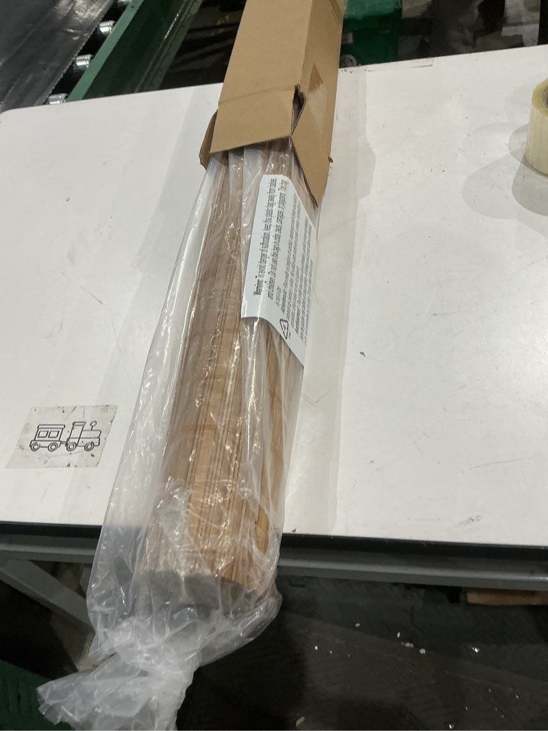 Condition photo showing Good Condition for lazblinds cordless bamboo roman shades, light filtering window treatment, roll up bamboo blinds for windows, 31'' w x 60'' h light filtering - ceylon light russet 31'' w x 60'' h