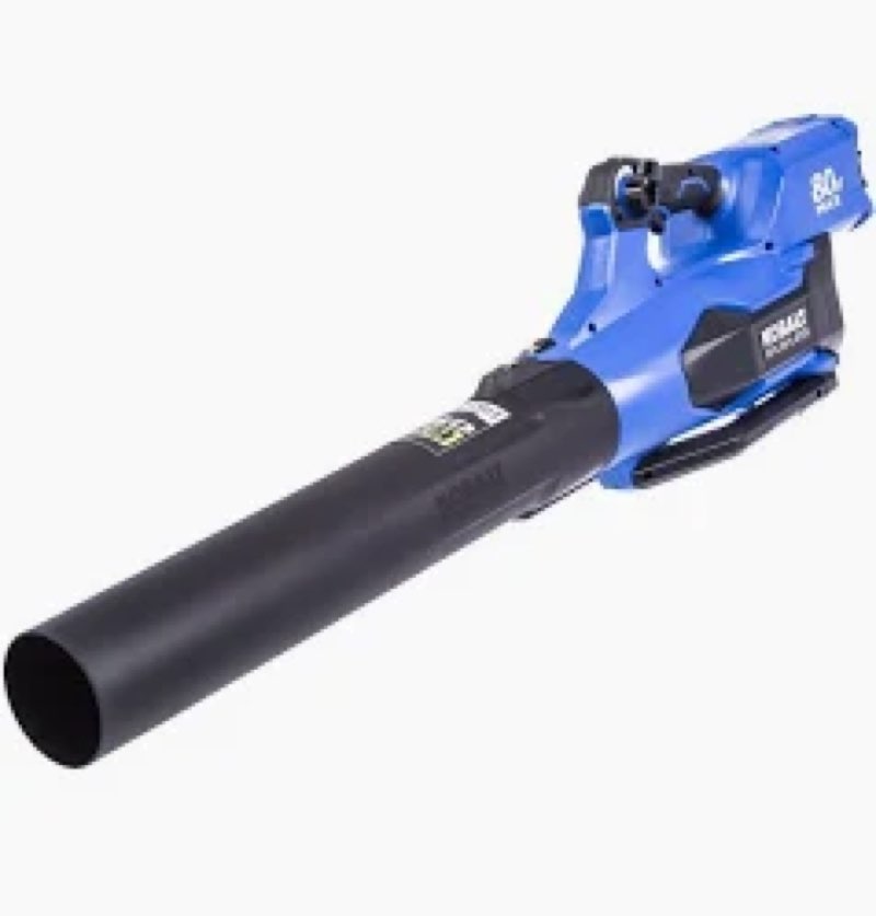 kobalt 80v 630-cfm 140-mph cordless battery handheld leaf blower battery and charger not included one_size in blue | khb 6380-