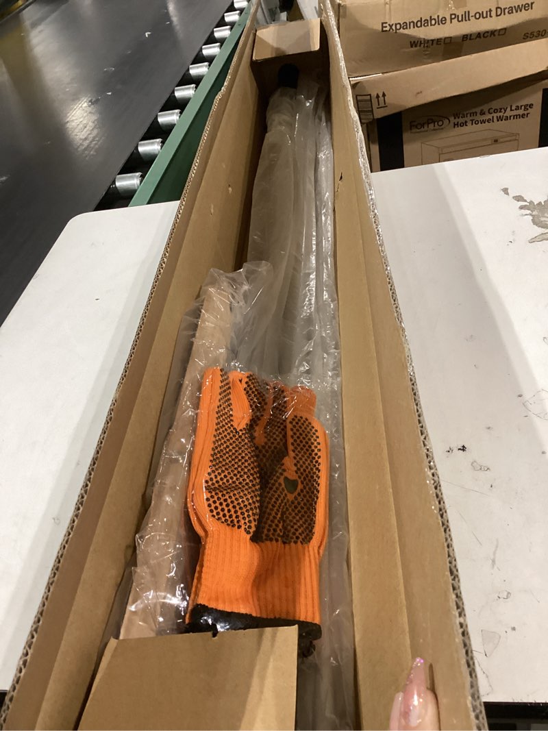 Condition photo showing Good Condition for leaf roof brush and roof rake, 21 ft adjustable length roof cleaning tool, remove roof leaves safely, with natural brush head, lightweight, easy to use & store