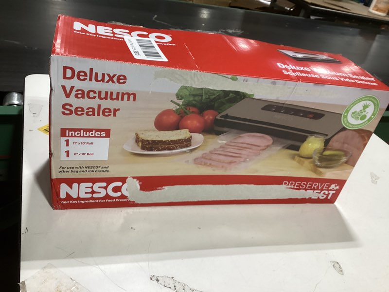 Condition photo showing Good Condition for Nesco Preserve Plus Vacuum Sealer | Dry & Moist Modes | Built-in Bag Cutter & Roll Storage | 11.8" Seal Width | Includes 2 Rolls