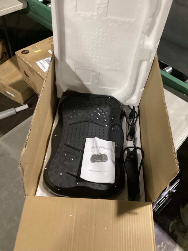 Condition photo showing As Is for Vibration Plate Exercise Machine, Lymphatic Drainage Machine for Weight Loss, Lymphatic Drainage & Muscle Recovery, Multiple Speeds with Bluetooth & Remote, Max User Weight 330lbs