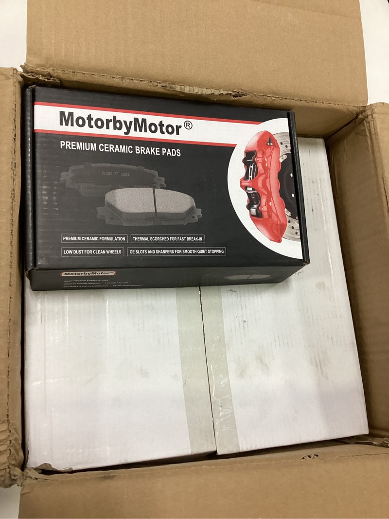 Condition photo showing Good Condition for motorbymotor front brake pads and rotors kit fits for scion xb, toyota rav4 prius, lexus hs250h 275mm drilled & slotted disc brake rotor & ceramic brake pad 31440 275 mm