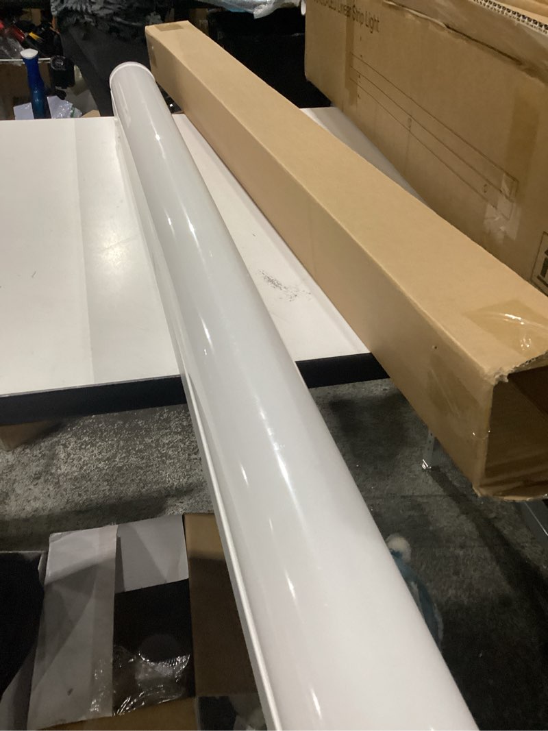 Condition photo showing New/Like New for 4ft led shop light fixtures 40/30/20w, 4' led strip lighting 3/4/5000k adjustable, commercial led linear lights for office, workshop, 0-10v dimmable, surface mount, ac100-277v, 4pack