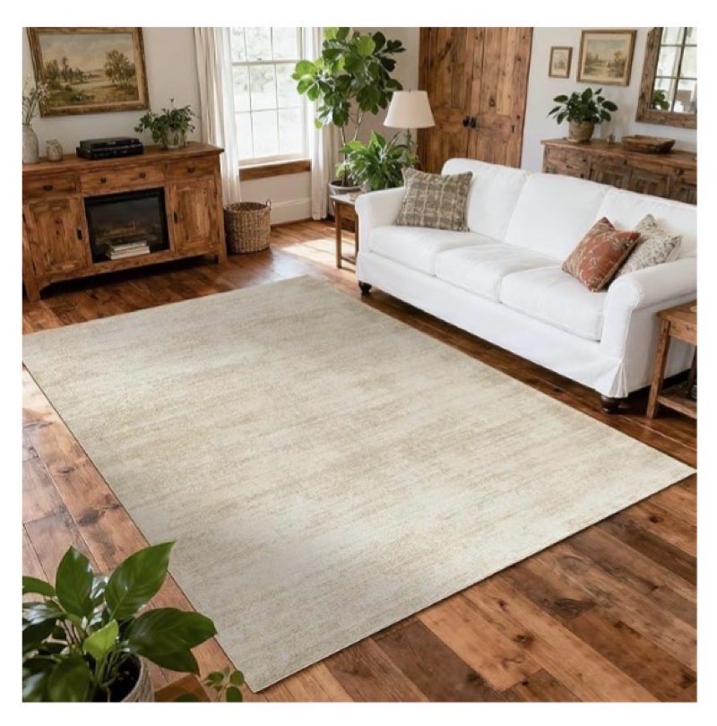 4x6 rug for entryway,washable non slip boho neutral abstract modern farmhouse area rugs, tan brown with cream beige