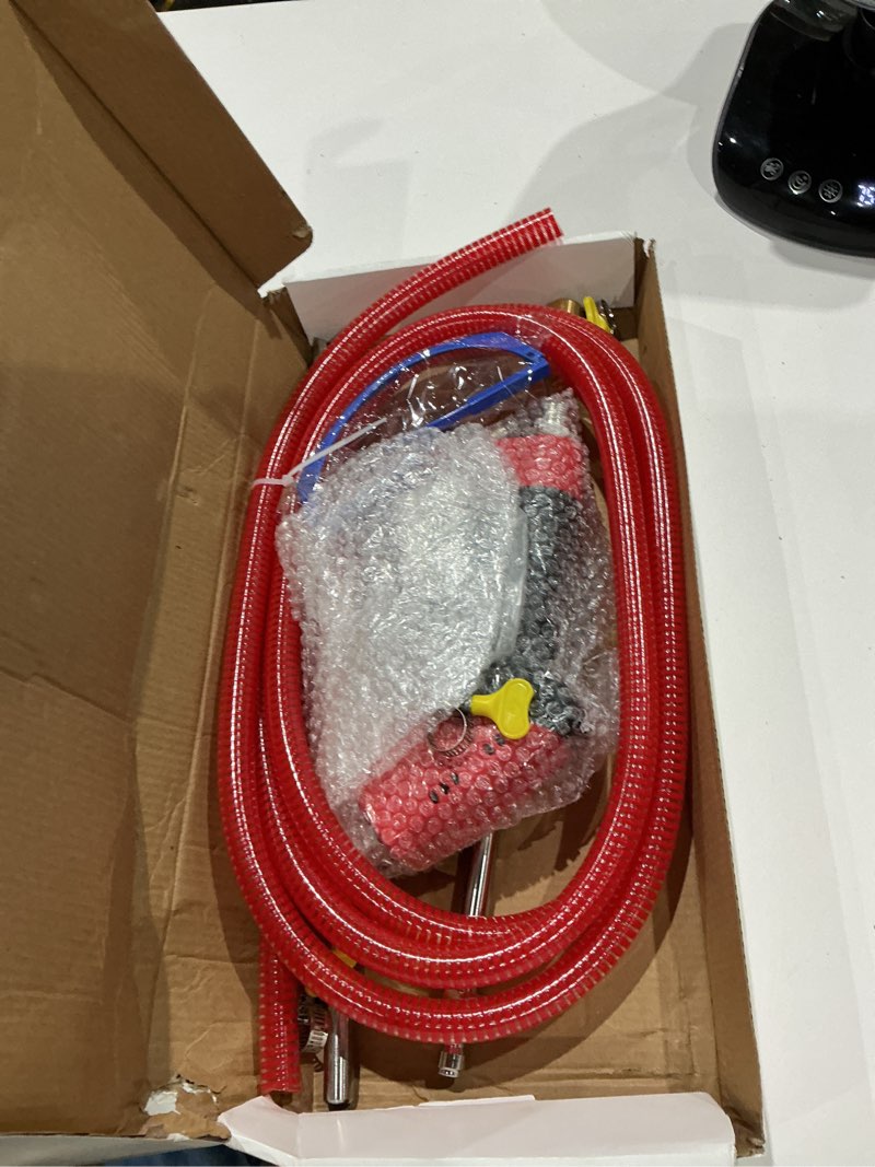 Condition photo showing As Is for selkie pressure washer sandblasting kit - wet abrasive sandblaster attachment, with replacement nozzle tips,protect glasses, 1/4 inch quick disconnect, 5000 psi red