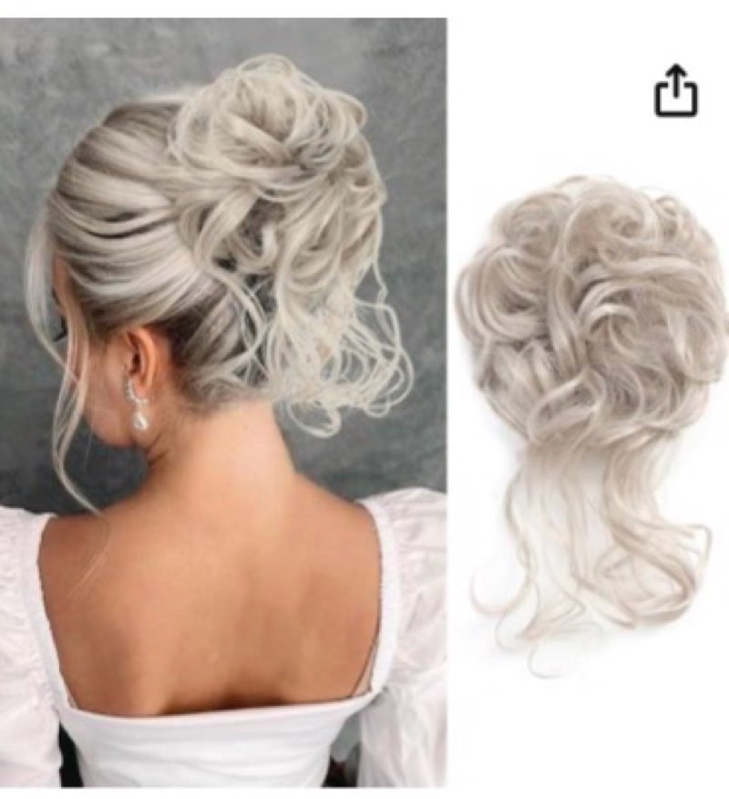 KETHBE Messy Bun Hair Piece Tousled Updo Hair Buns Extension Elastic Hair Band Hair Pieces Curly Hai