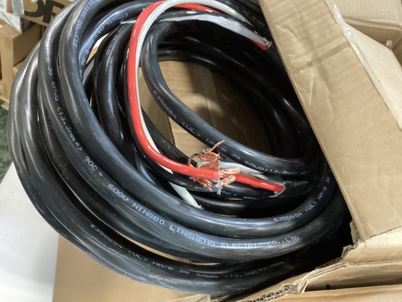 Condition photo showing As Is for NM-B 6/3 Wire with Ground,75ft 6/3 6 Gauge NM-B Wire Copper 6 AWG 3 Conductor with Ground,Nonmetallic Sheathed NMB Cable,6-3 Residential Indoor Wiring for Branch Circuit Switches,Outlets,Other Loads 75FT 6 AWG-3 Conductor