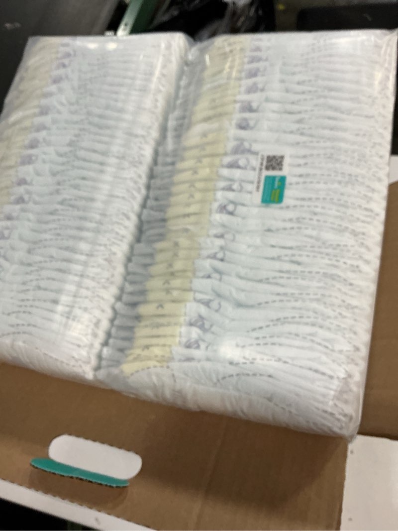 Condition photo showing New/Like New for pampers swaddlers diapers, size 2 (10-22 lbs), 148 count, absorbent, keeps baby dry and comfortable, skin safe disposable baby diaper size 2 148