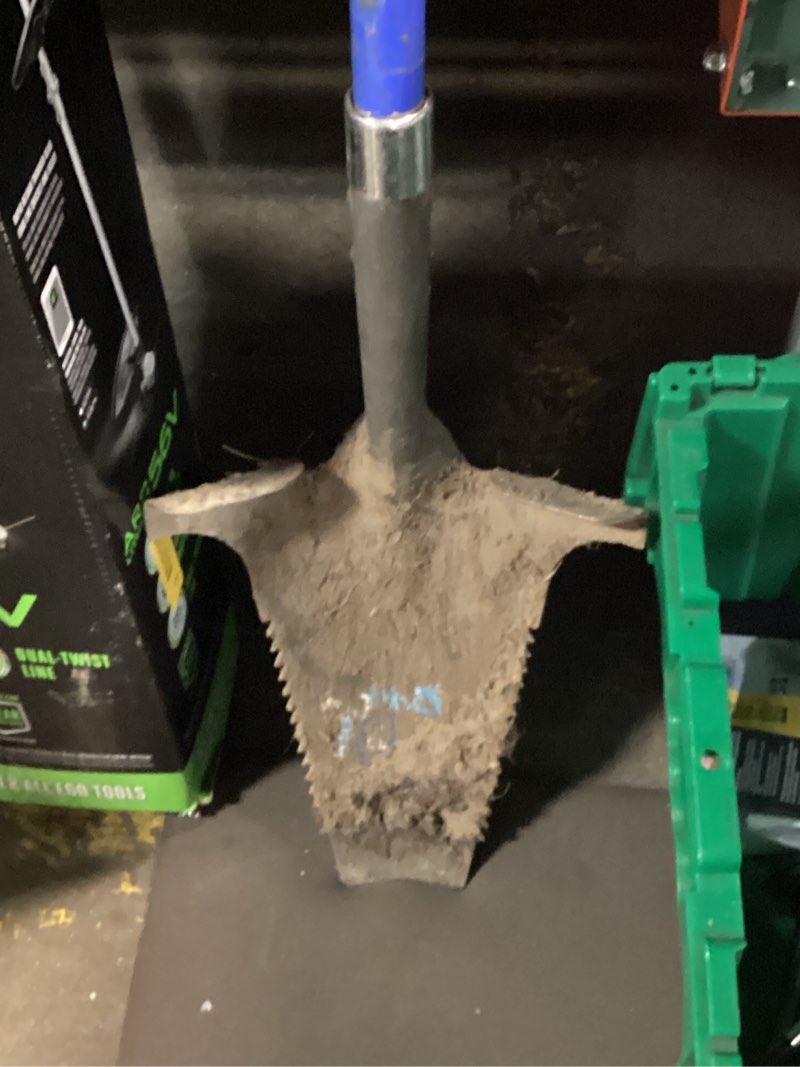 Condition photo showing As Is for kobalt 57.5-in fiberglass handle root cutting shovel