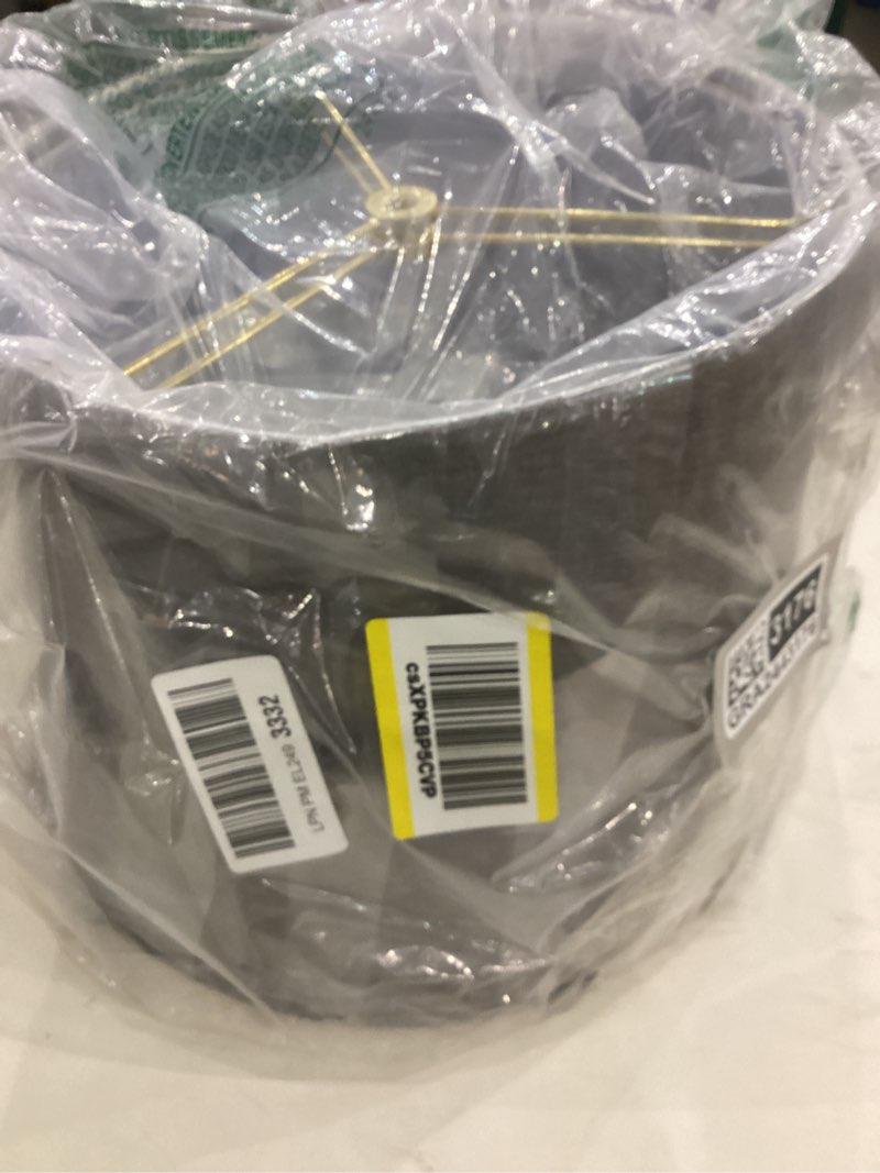 Aspen Creative 32094 Transitional Hardback Empire Shaped Spider Construction Lamp Shade in Dark Grey