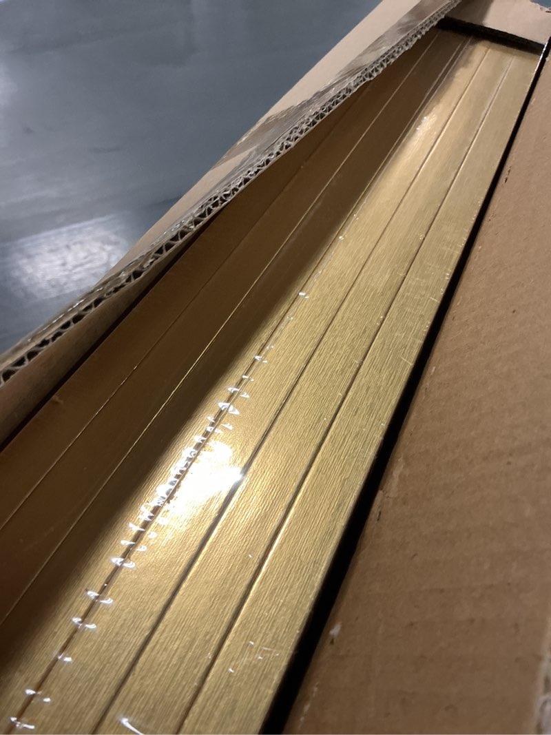 Condition photo showing New/Like New for PEALSN 12x18 Picture Frame Set of 6, Display Pictures 11x17 with Mat or 12 x 18 without Mat for Wall Mounting Display, Photo Frames Collage for Wall Decor, Gold Gold 12x18