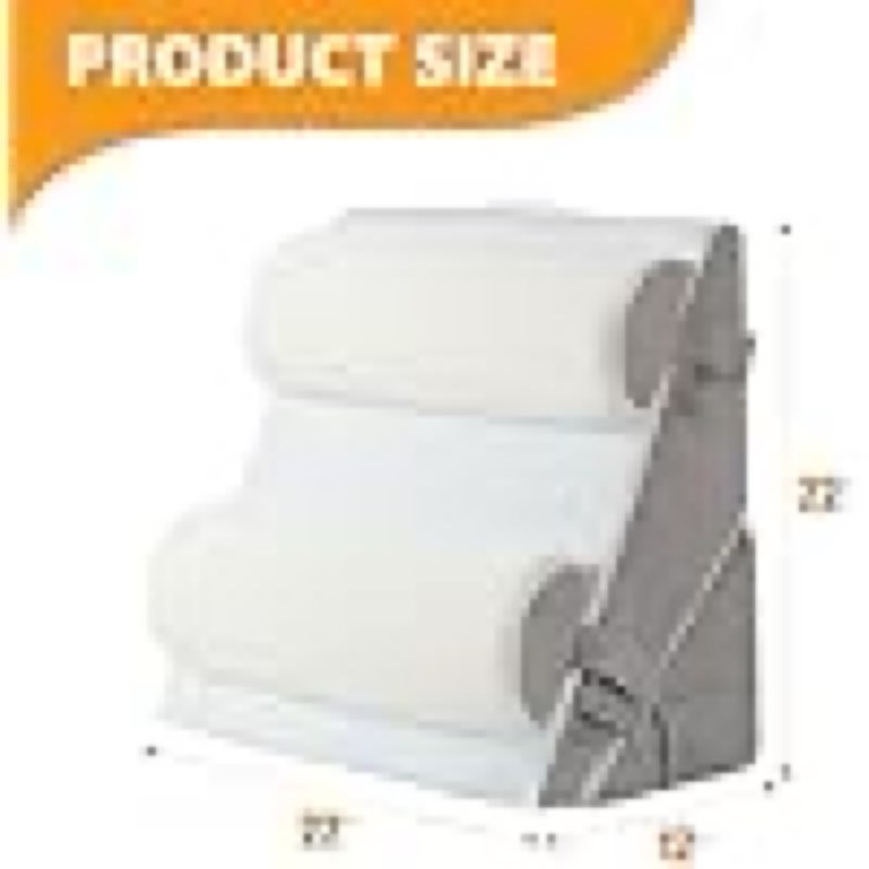 SIMILAR TO Ruqmuis 3 pcs  Wedge Pillow Set for After Surgery, Adjustable 9&12 Inch Bed Wedge Pillow for Sleeping, Incline Pillow Wedge for Headboard, Post Surgery, Acid Reflux, Neck&Back Support, White/Grey