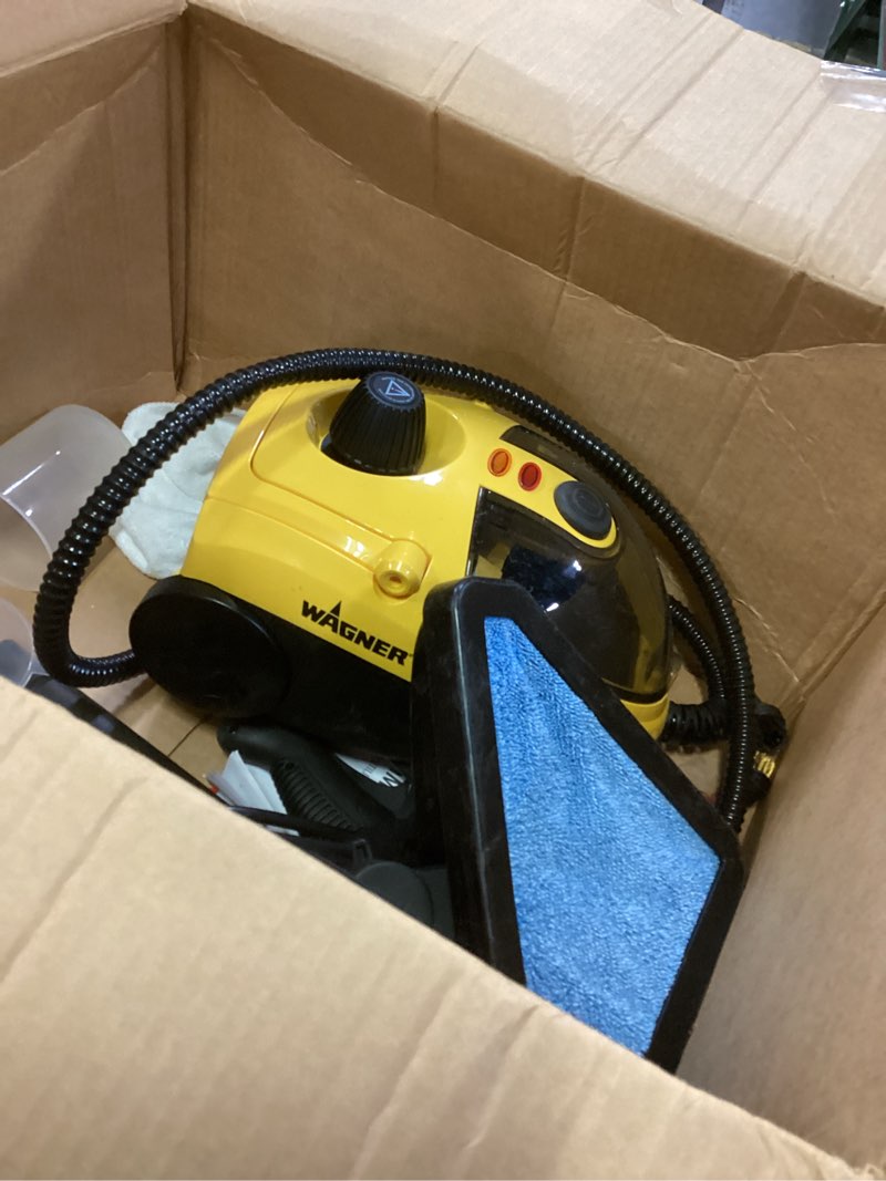 Condition photo showing As Is for Wagner Spraytech C900134 925e Elite Steamer Multi-Purpose Mop with 20 Accessories for Chemical-Free Steam Cleaning, Hardwood Floors, Tile, and More
