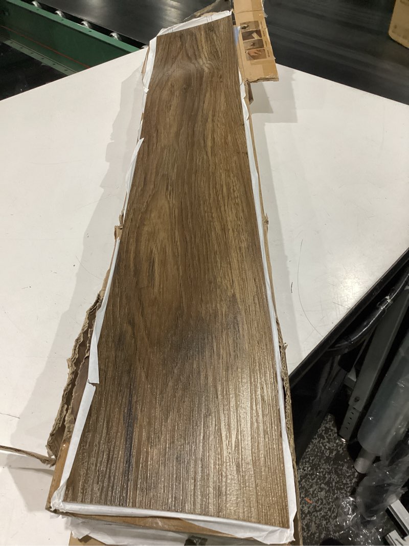 Condition photo showing New/Like New for art3d 36-pack 54 sq.ft peel and stick floor tiles vinyl plank flooring wood look, adhesive and waterproof tile sticker for bedroom, living room, kitchen, rv in ashtree 36 x 6 x 0.1 inches ashtree 36