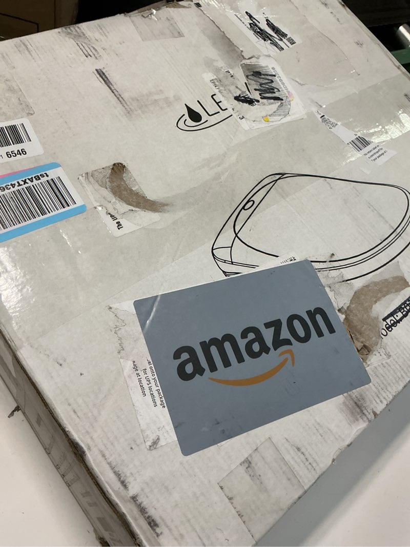 Condition photo showing As Is for LEIVI Electric Bidet Toilet Seat with Wireless Remote and Side Panel, Multiple Spray Modes, Adjustable Heated Seat, Warm Water and Air Dryer, Auto LED Nightlight, Round White Round