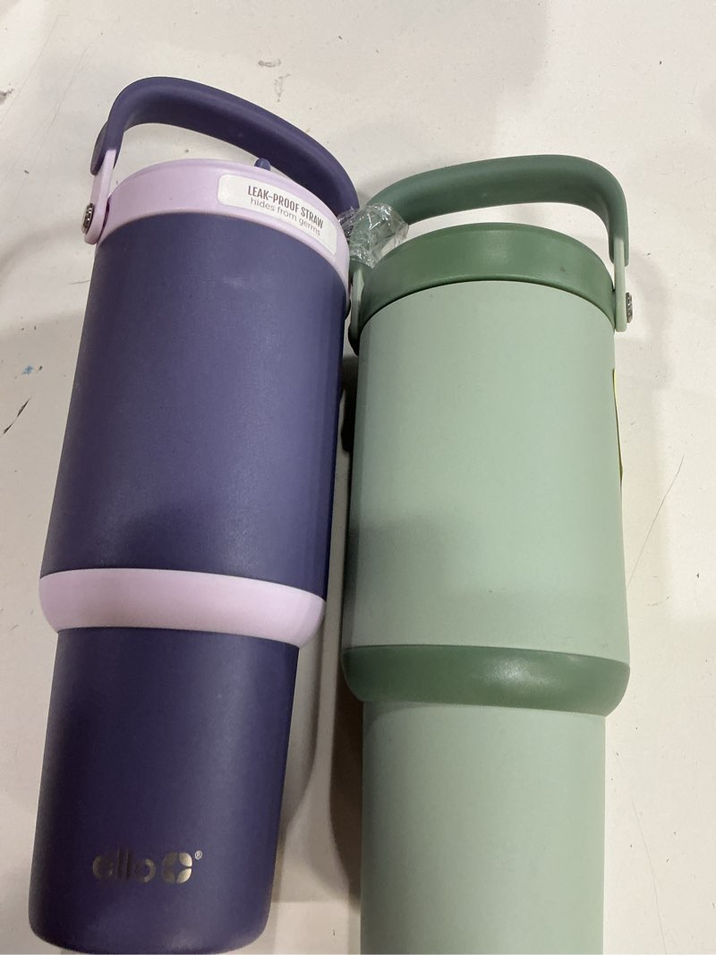 Condition photo showing As Is for ello oasis go 30oz leak-proof stainless steel tumbler, 2 pack