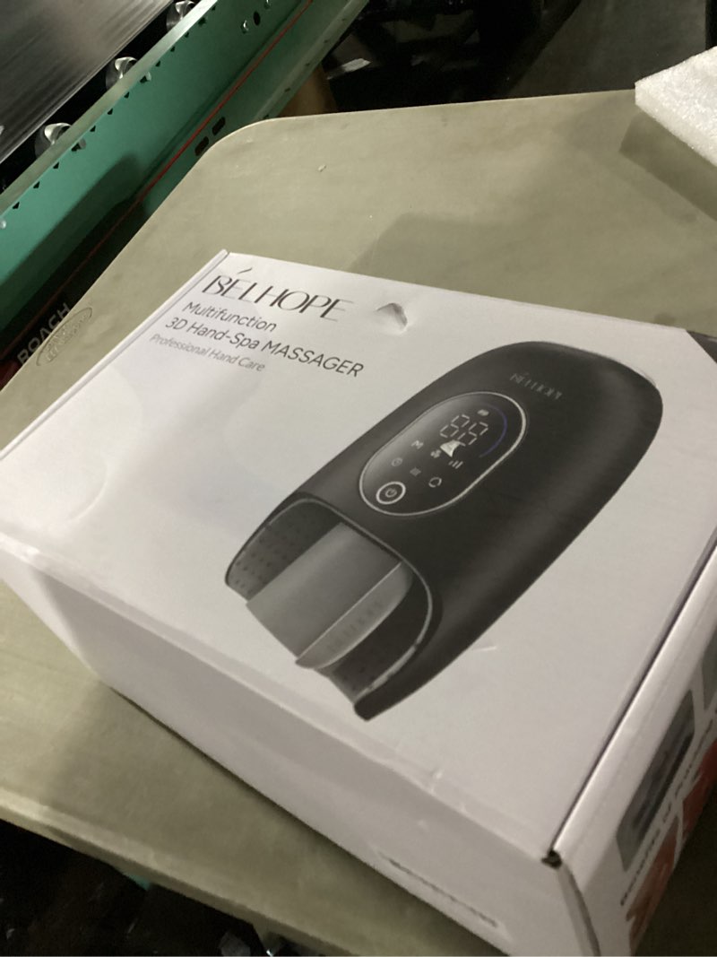 Condition photo showing New/Like New for belhope Hand Massager with 9 Modes and 4 Heating Options for Hot and Cold Therapy Hand and Wrist Massager for Arthritis and Carpal Tunnel Relief, Hand Massager with Heat and Compression, Black