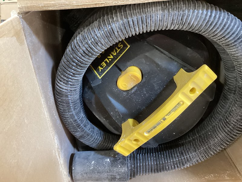 Condition photo showing As Is for stanley - sl18116p wet/dry vacuum, 6 gallon, 4 horsepower black black 6 gallon, 4.0 hp ac wet/dry vacuum