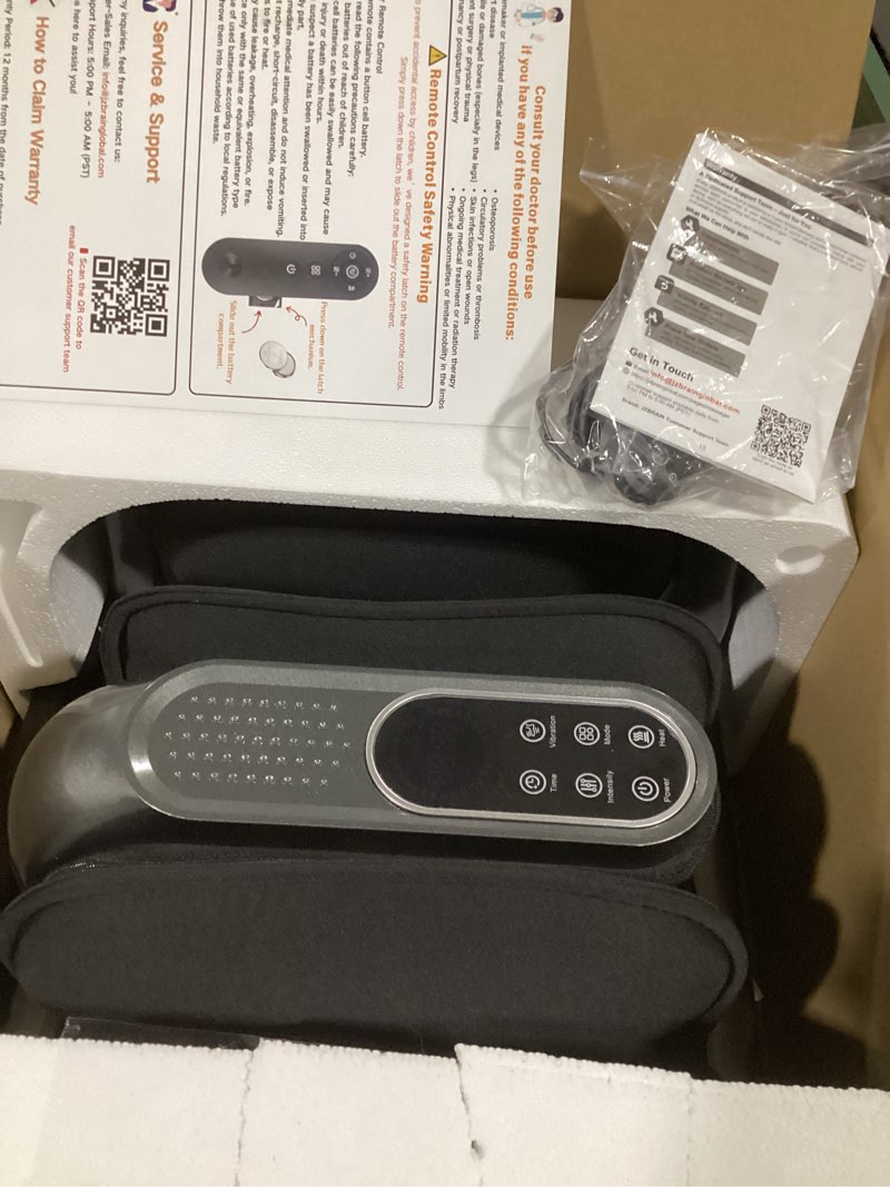 Condition photo showing Good Condition for shiatsu foot massager machine with heat : deep kneading calf massager with vibration for plantar fasciitis, neuropathy, pain relief, circulation for home and office use gunmetal