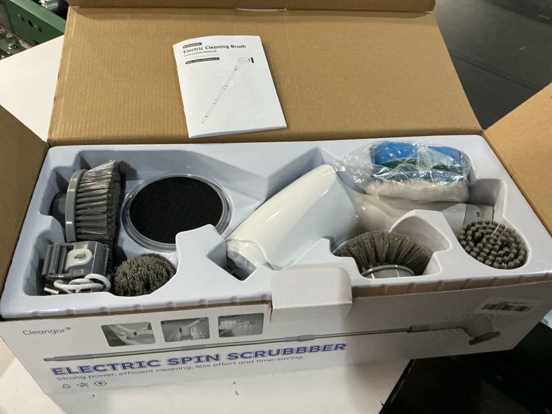Condition photo showing Good Condition for Cleangor Electric Spin Scrubber, Cordless Cleaning Brush Shower Scrubber with 9 Replaceable Brush He