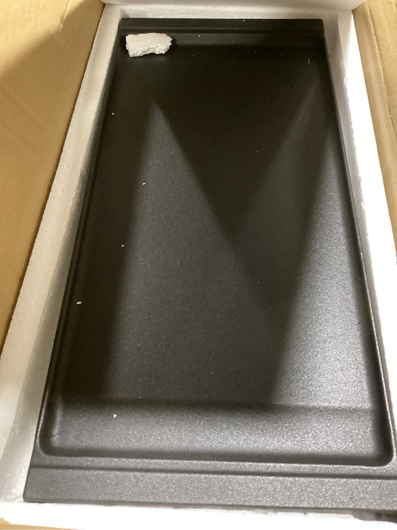 Condition photo showing New/Like New for upgraded wb31x24738 cast iron griddle replacement for ge appliance gas range part,wb31x24998 compatible with ge gas stove top parts, 9.5 ×19.5 inch free standing range center