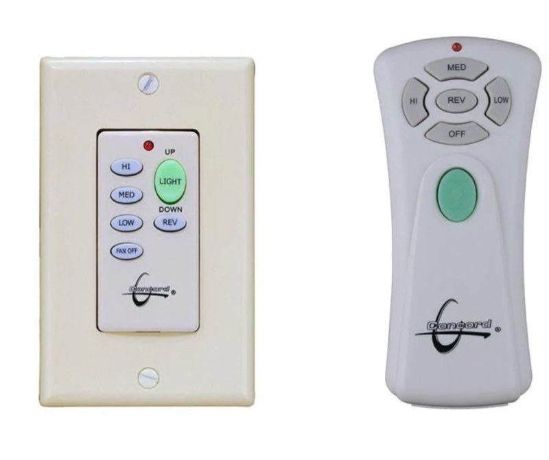 (( case pack of 24)) Concord Fans Ceiling Fan Remote and Wall Control Switch Combination Set