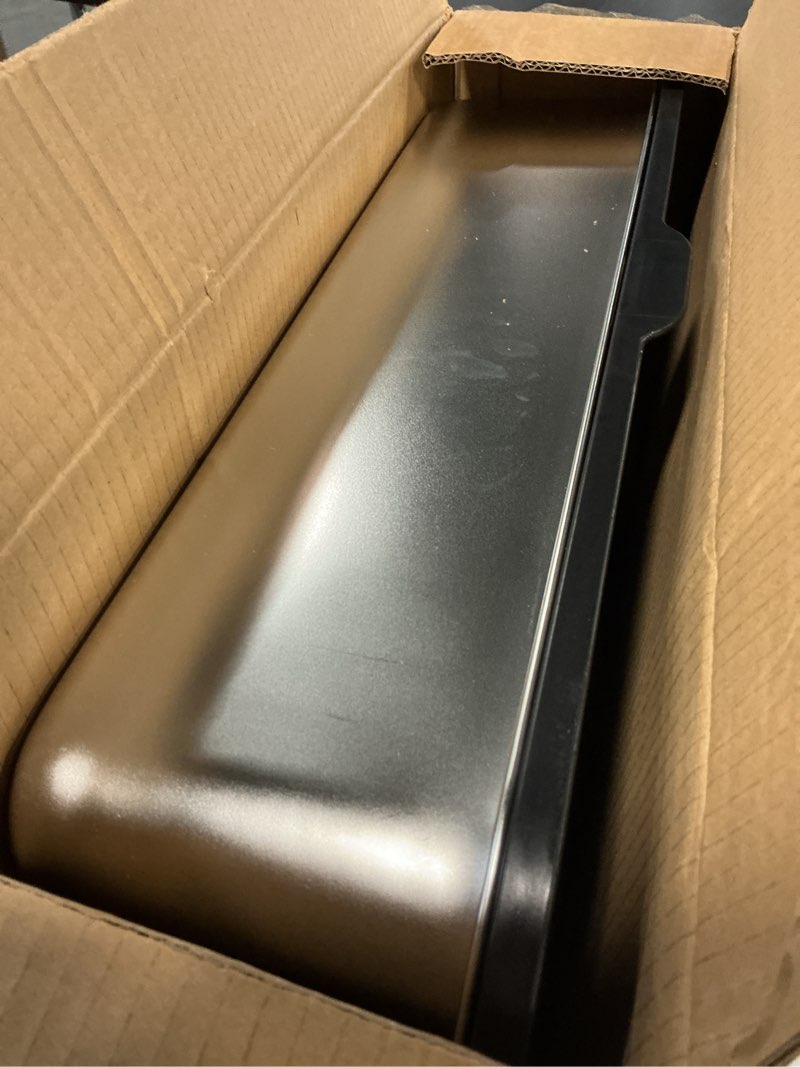Condition photo showing Good Condition for stainless steel litter box with lid,front entry top exit kitty litterbox,extra large enclosed metal cat box with litter scoop & litter mat-black