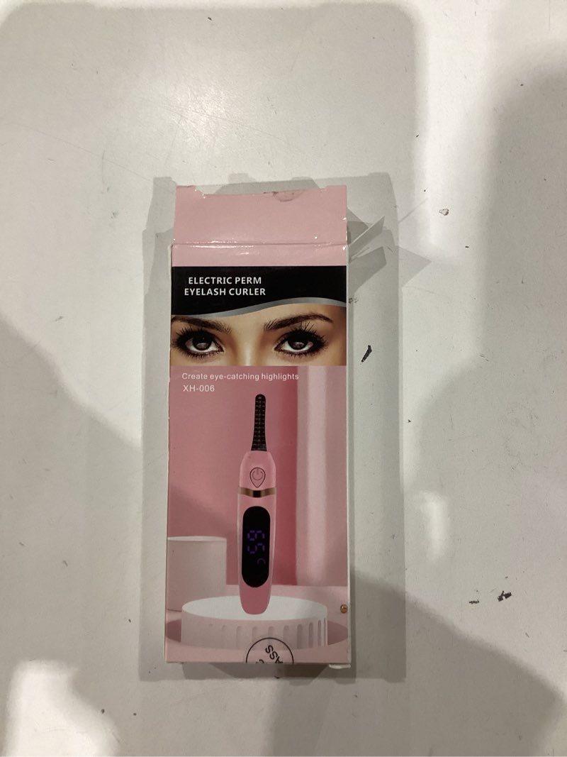 Condition photo showing As Is for Heated Eyelash Curlers - Eye Lash Curler Heat - Mini Electric Eyelash Curler with LED Display 3 Temp Settings USB Rechargeable Natural Curling 24H Long Lasting for Women Makeup Tools Gifts Pink