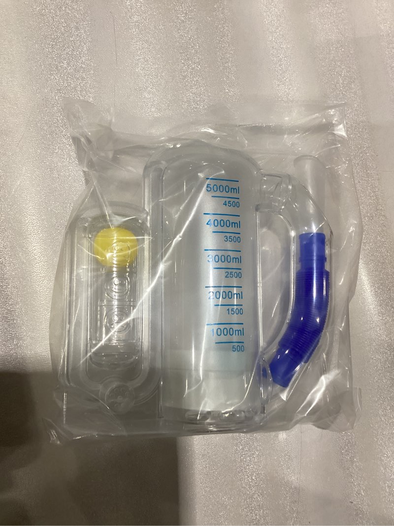 Condition photo showing New/Like New for Incentive Spirometer-Incentive Spirometer Adult Breathing Exercise Device for Lungs,Deep Breathing Trainer for Children and Adults,5000ml Capacity Measurement with Flow Indicator 7×7×3.1