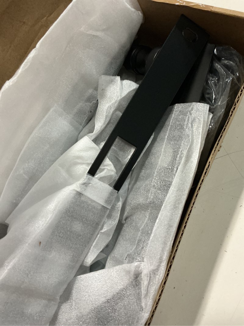 Condition photo showing Good Condition for reigahood us flat slot storm door handle complete set fits for larson and wright screen door hardware, 2-1/2" handle pz, 7/8" backset, 7-1/4" trimplate h.c., non-handed, matte black