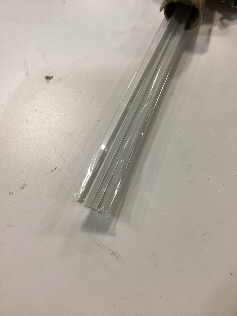 Condition photo showing New/Like New for uxcell 4 pcs ABS Plastic Square Bars Rod 4mm×4mm×20 inch ABS Plastic Square Bar Rod for Architectural Model Making DIY White