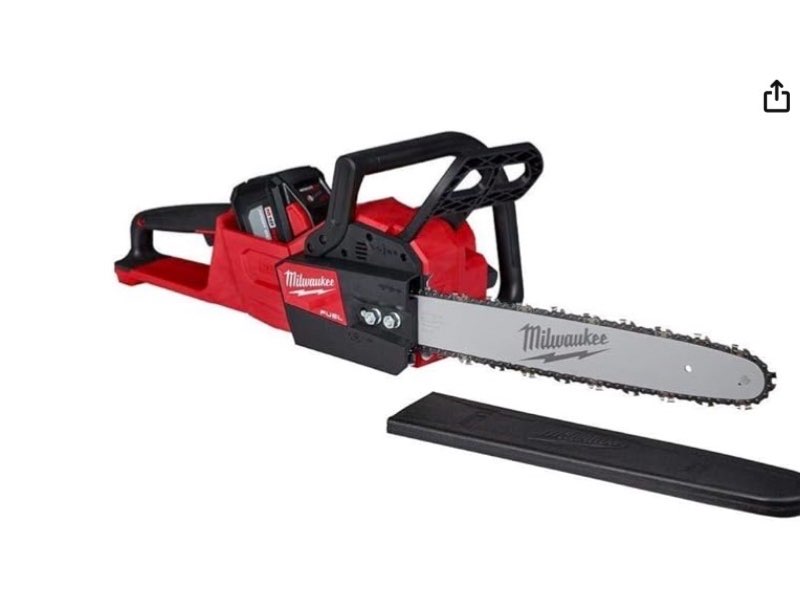 milwaukee 2727-20 m18 fuel 16 in. chainsaw tool only - battery and charger not included