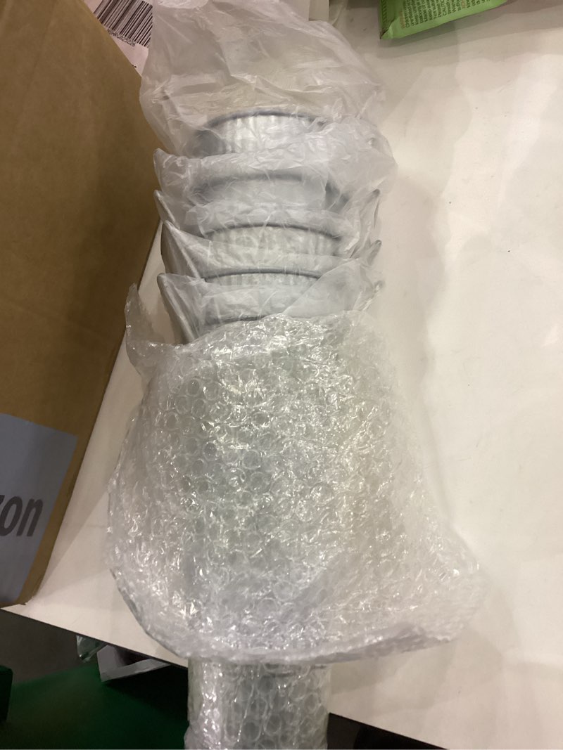 VIVIRENOIR Galvanized Metal Vases for Centerpieces, 10 Inch Flower Buckets Artificial Floral Vase in