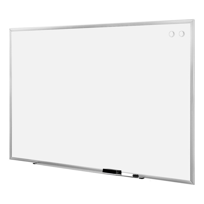 amazon basics large magnetic dry erase whiteboard with pen tray for school, classroom, office & home , 48\" x 72\", aluminum frame, silver/white