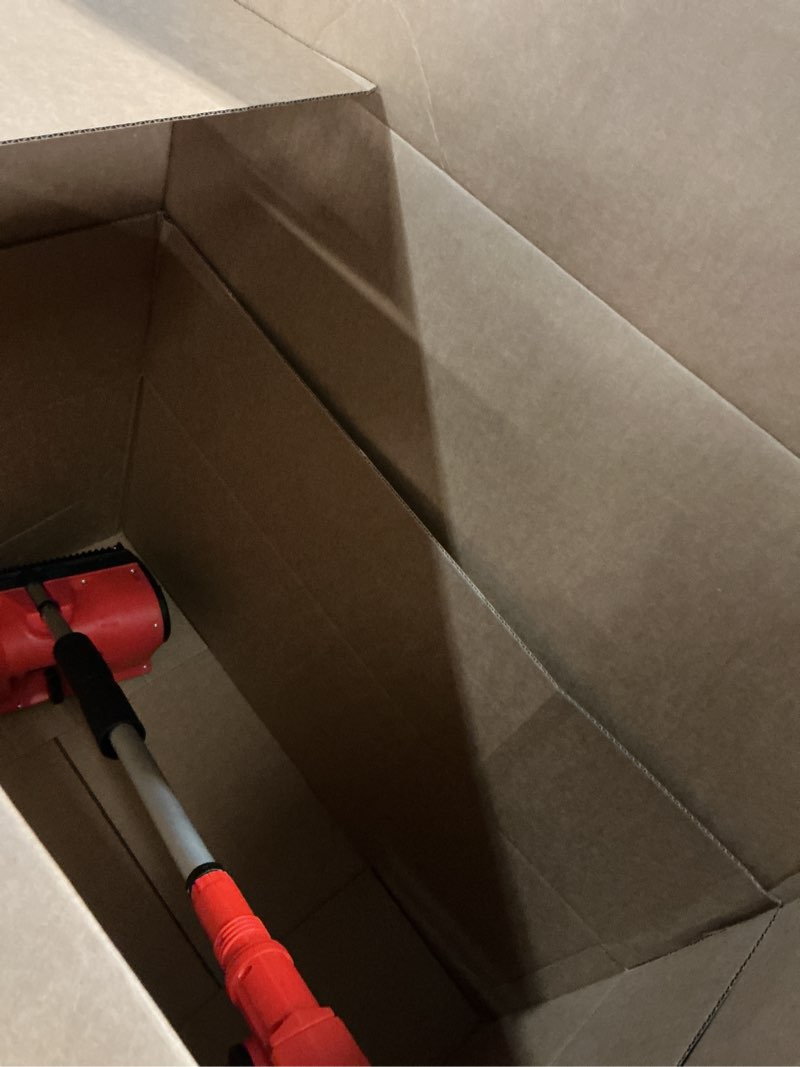 Condition photo showing Good Condition for 12" cordless snow shovel (no battery) compatible with milwaukee 18v battery, electric snow shovel with directional plate & adjustable front handle, cordless snow blower for driveway/patio/sidewalk red+black