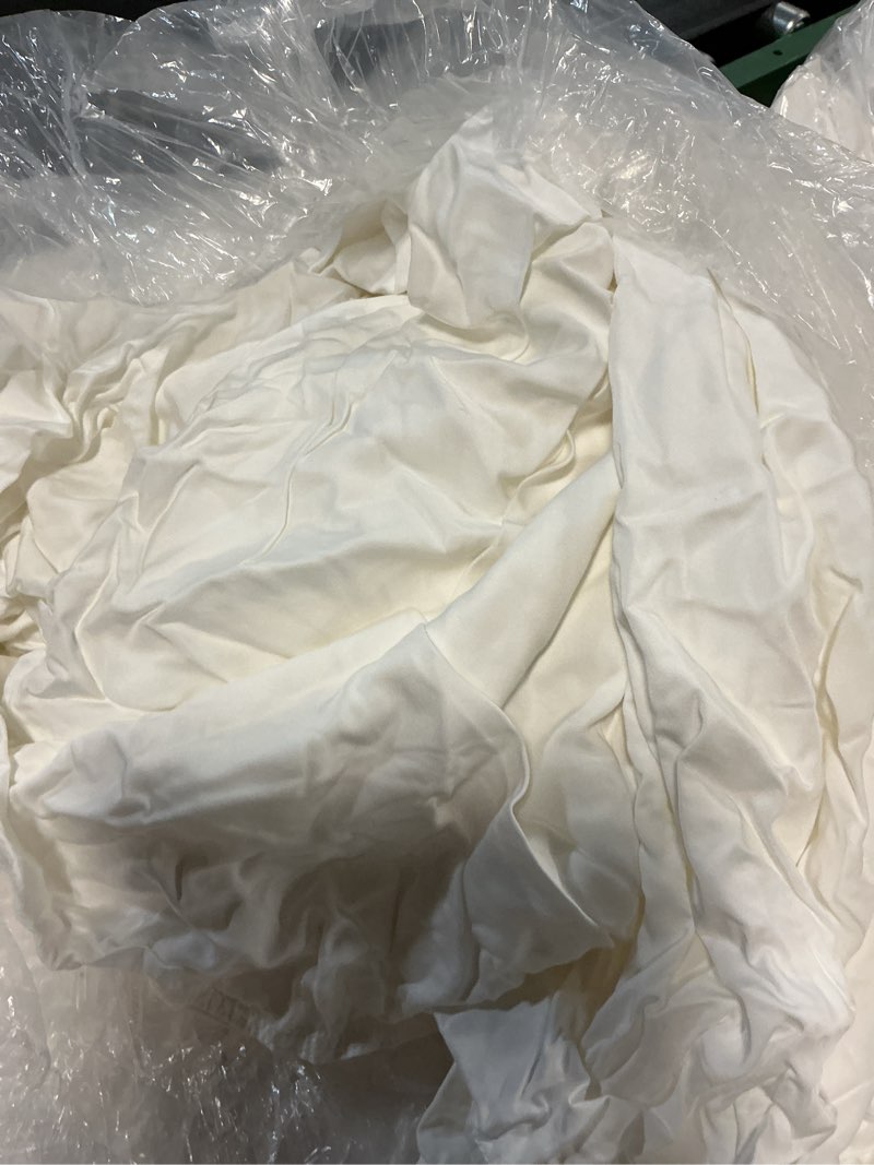 Condition photo showing As Is for bamboo duvet cover, king/cal king, white