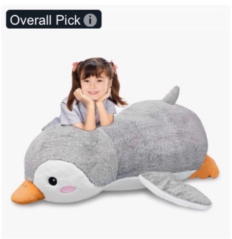 ZBLX Giant Penguin Stuffed Animal, 35 inch Big Penguin Stuffed Animal, Large Cute Penguin Plush for 