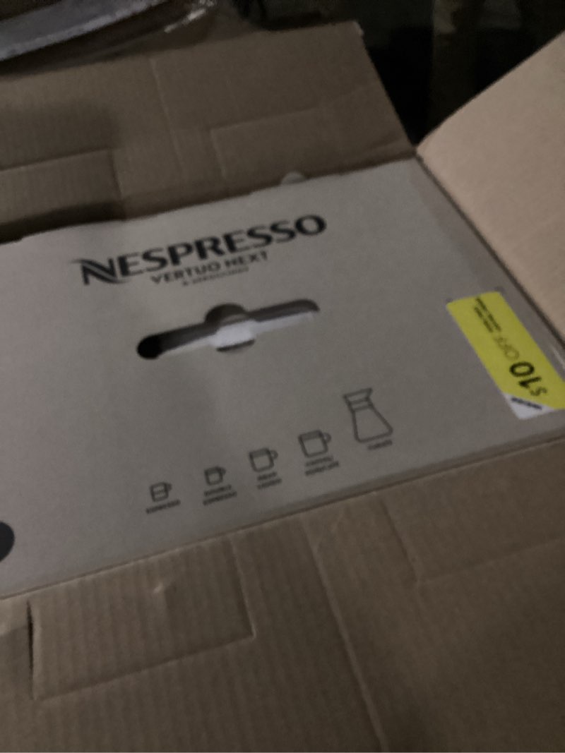 Condition photo showing As Is for Nespresso Vertuo Next Deluxe Coffee and Espresso Maker, Pure Chrome with Aeroccino Milk Frother,1.1 liter, Black,Dark Chrome