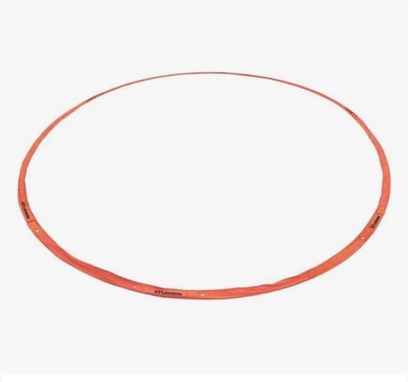 champion sports men’s lacrosse crease: rhino flex portable lacrosse goal crease - 18 foot diameter all weather crease with weights, stakes and carry bag - orange mens - 18 foot diameter (orange)