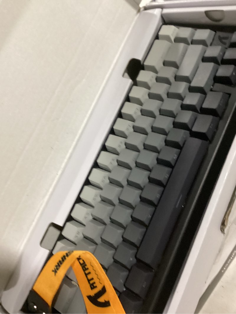 Condition photo showing Good Condition for ATTACK SHARK X68 HE Rapid Trigger Mechanical Gaming Keyboard 60% Wired TKL with Adjustable Actuation,Hall Effect Magnetic Switch,8KHz Polling Rate,RGB Backlit,Top Mount,Side Printed Keycap(Moonlight) Keyboard Only Moonlight