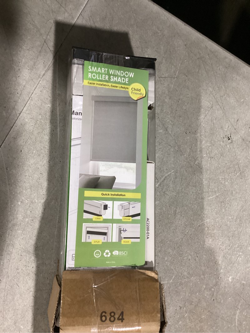 Condition photo showing Good Condition for AOSKY Cordless Roller Shades Blackout Blinds for Windows Room Darkening Rolled Up Shades with Spring System, UV Protection Window Shades Door Blinds for Home and Office (23" W x 72" H, White)