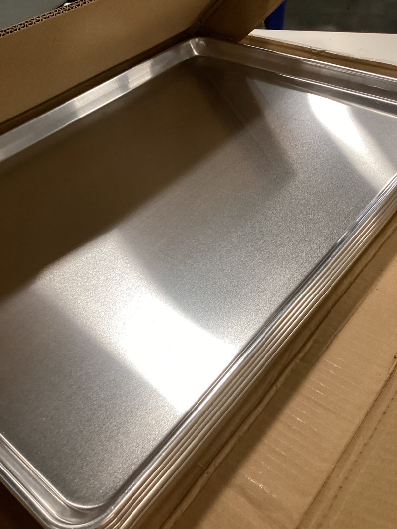 Condition photo showing New/Like New for 6 Pack Full Size Baking Sheet Pan Aluminum Commercial Pan for Oven Freezer Bakery Hotel Restaurant 18" × 26" 6PACK Full Size 18"×26"