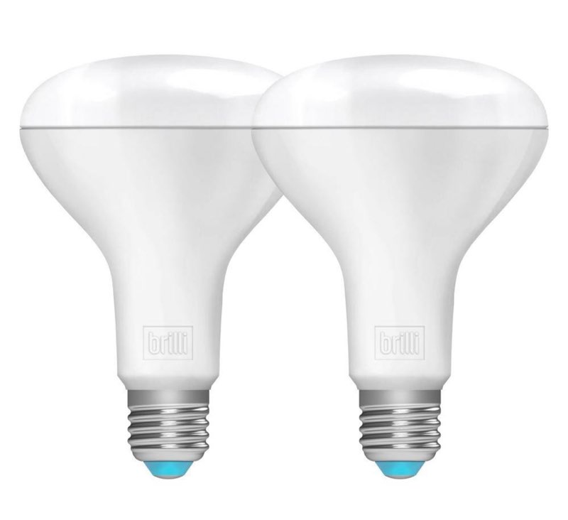Brilli Charge Up LED Circadian Wellness Flood Light Bulb  9.5 Watts (65W Equivalent) BR30 E26 Base  Dimmable  Cool White  2-Pack