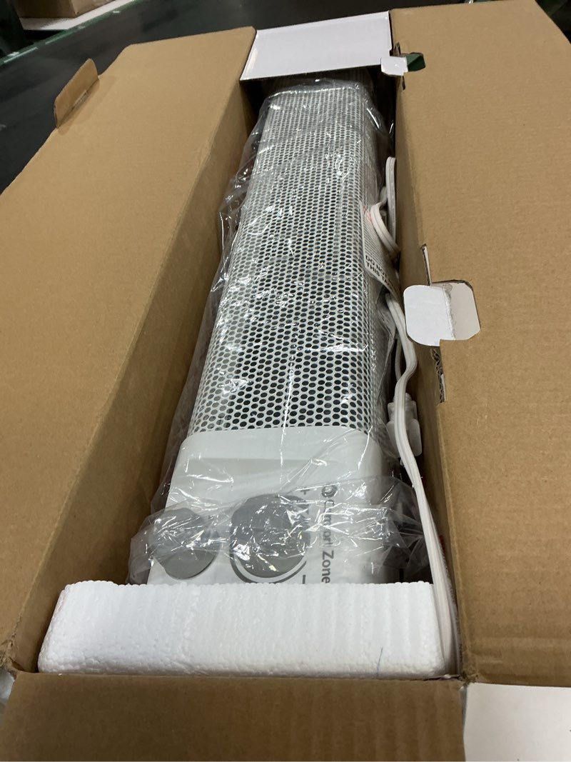 Condition photo showing Good Condition for Comfort Zone 1500W Convection Baseboard Heater with Built-In Thermostat, Overheat & Tip-Over Protection, Dent-Proof Ends, Plug-In Portable, Ideal for Home, Bedroom & Office, White