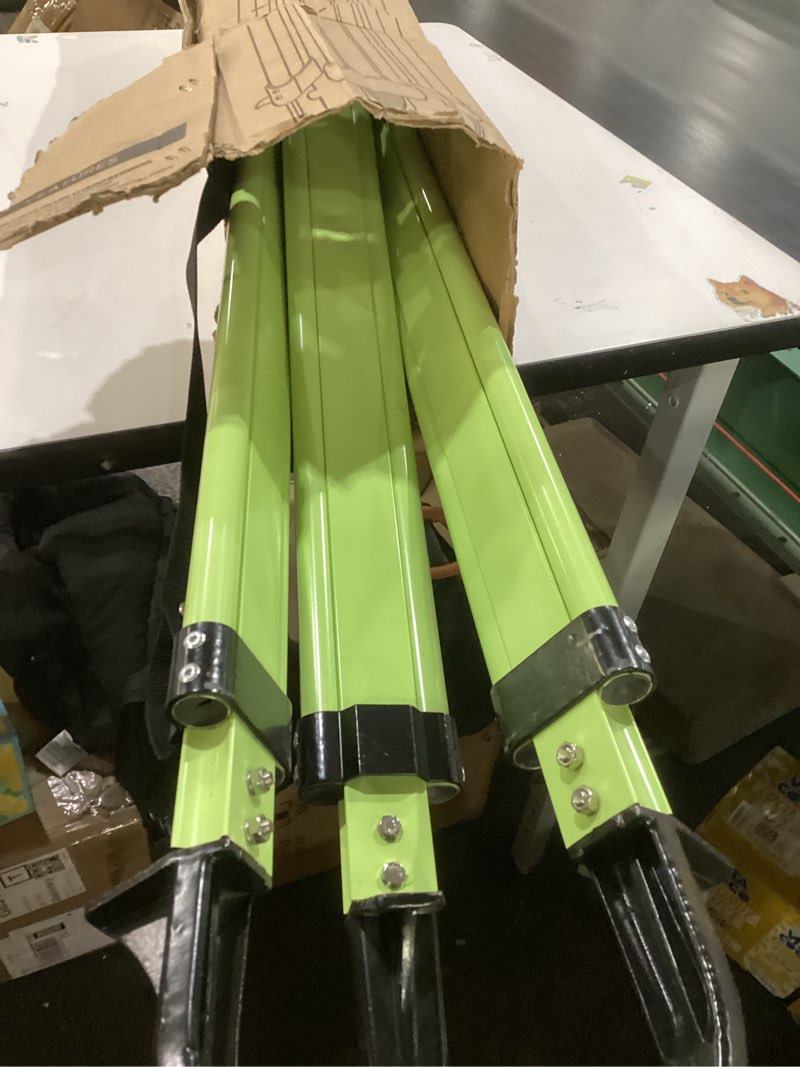 Condition photo showing As Is for AdirPro Aluminum 5/8-Inch 11-Threaded Flat Head Tripod with Quick Clamp (Black) Black Aluminum