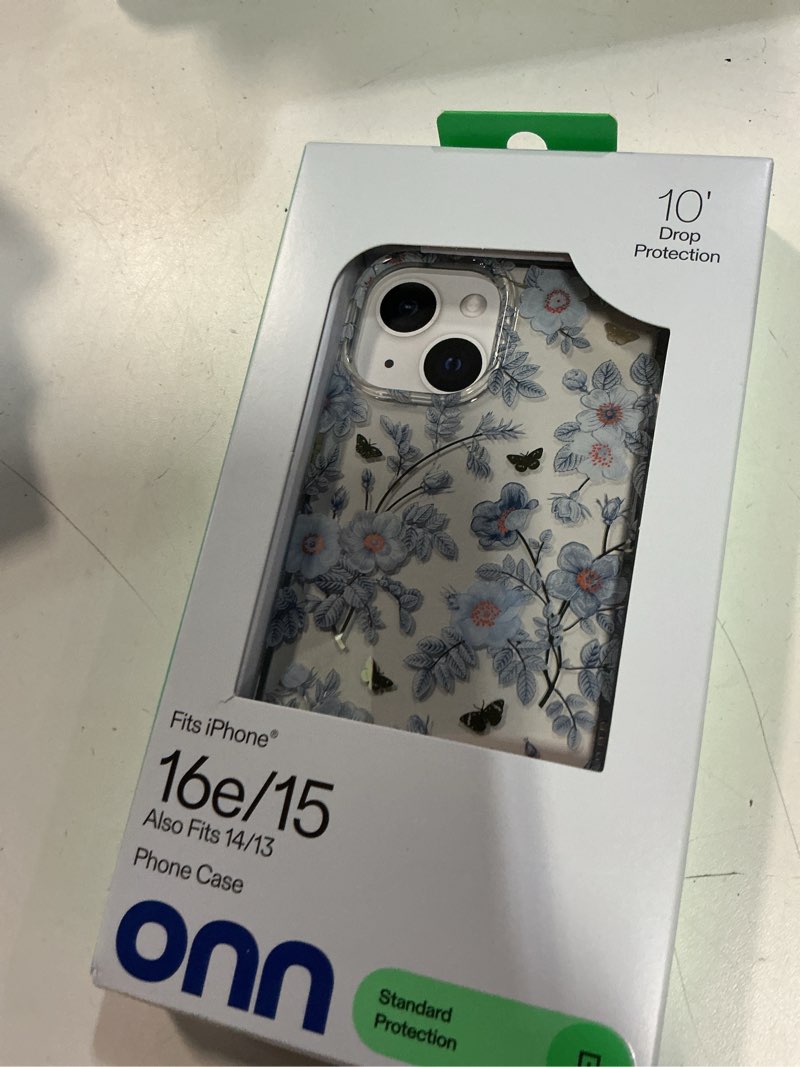 Condition photo showing As Is for 3+     rifle paper co. iphone 15 case [compatible with magsafe] [12ft drop protection] cute iphone case 6.1" with floral pattern, anti-scratch technology, shockproof material, slim fit - garden party blue touch the image to zoom in rifle paper co. iphone 15 case [compatible with magsafe] [12ft drop protection] cute iphone case 6.1" with floral pattern, anti-scratch technology, shockproof material, slim fit - garden party blue