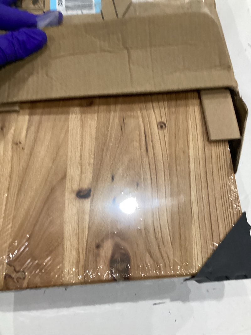 Condition photo showing Good Condition for fun memories rustic solid elm wood floating shelves, 18" w x 8" d floating shelf wall mounted, 8 inch deep wall shelves, wooden bathroom shelf for home, deep bookshelf for living room, set of 2 usa-sourced elm wood 18"w x 8"d