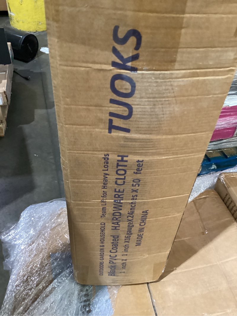 Condition photo showing Good Condition for black hardware cloth 1 inch 24 x 100ft,16 gauge vinyl pvc coated welded wire fencing, wire mesh roll,rabbit wire,chicken wire fencing,gopher wire, garden fence, rodent wire 1 inch 24in x 100ft