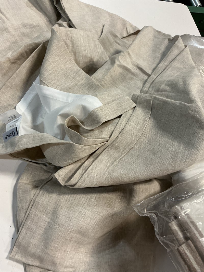 Condition photo showing As Is for quince european linen curtian 48”x96” sand