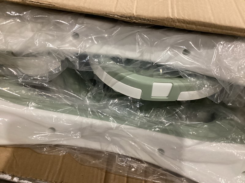 Condition photo showing Good Condition for 3-in-1 baby high chair with soothing rocker | convertible baby high chair for babies and toddlers | brake wheels, easy clean, space saving | adjustable, removable tray (green)